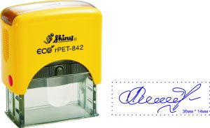 підпис розмір 47х18 мм з оснасткою Shiny ECO rPET-843TOV25-FOC-002
